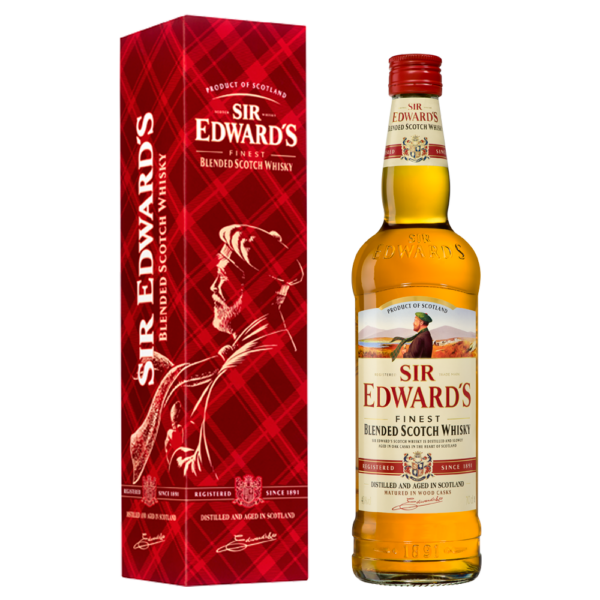 Sir Edward's Blended Scotch Whisky 700ml – a smooth, rich whisky with notes of malt, oak, and vanilla