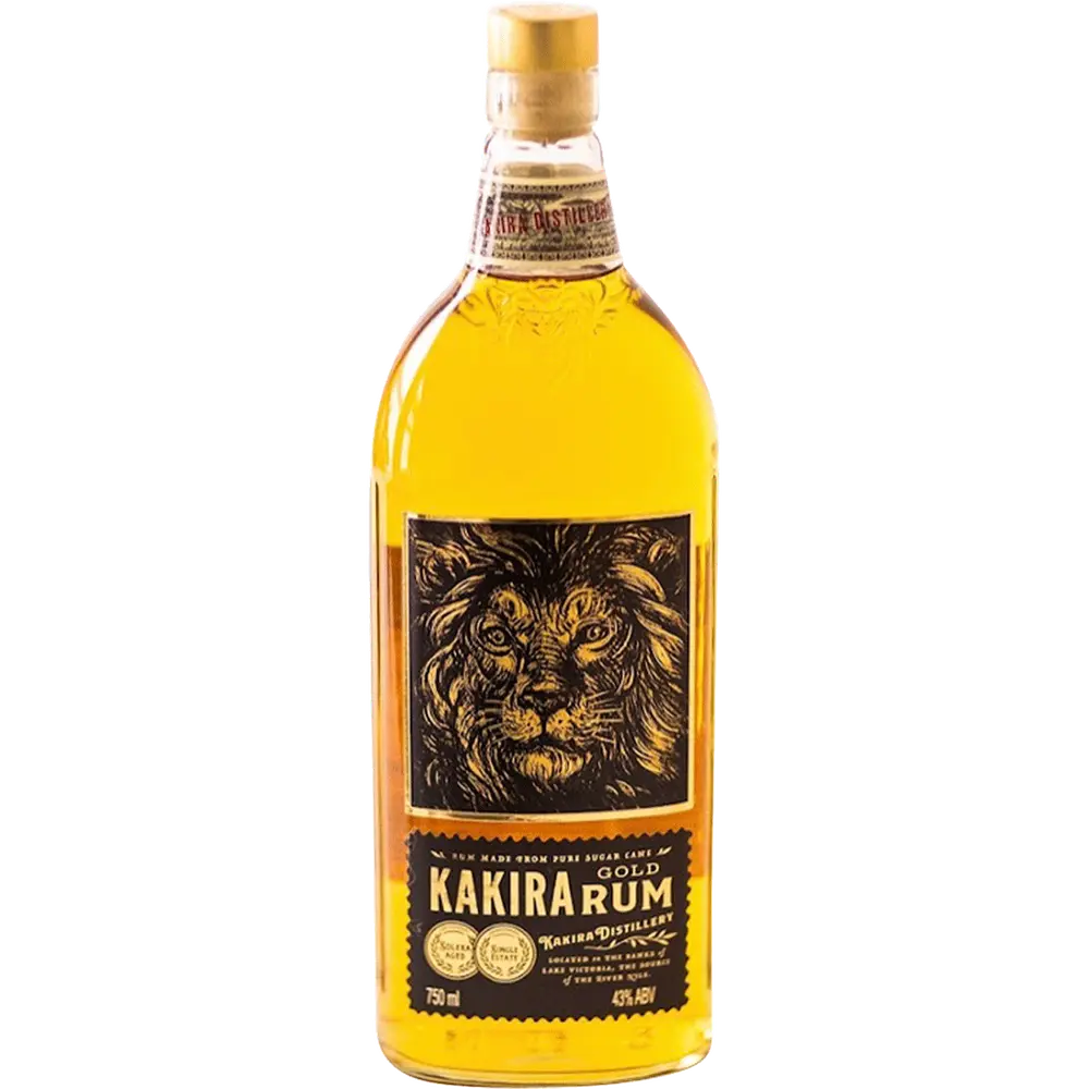 Kakira Gold Rum 750ml – A premium Ugandan rum crafted from fine sugarcane, offering smooth flavors of vanilla, caramel, and subtle spices with a hint of oak