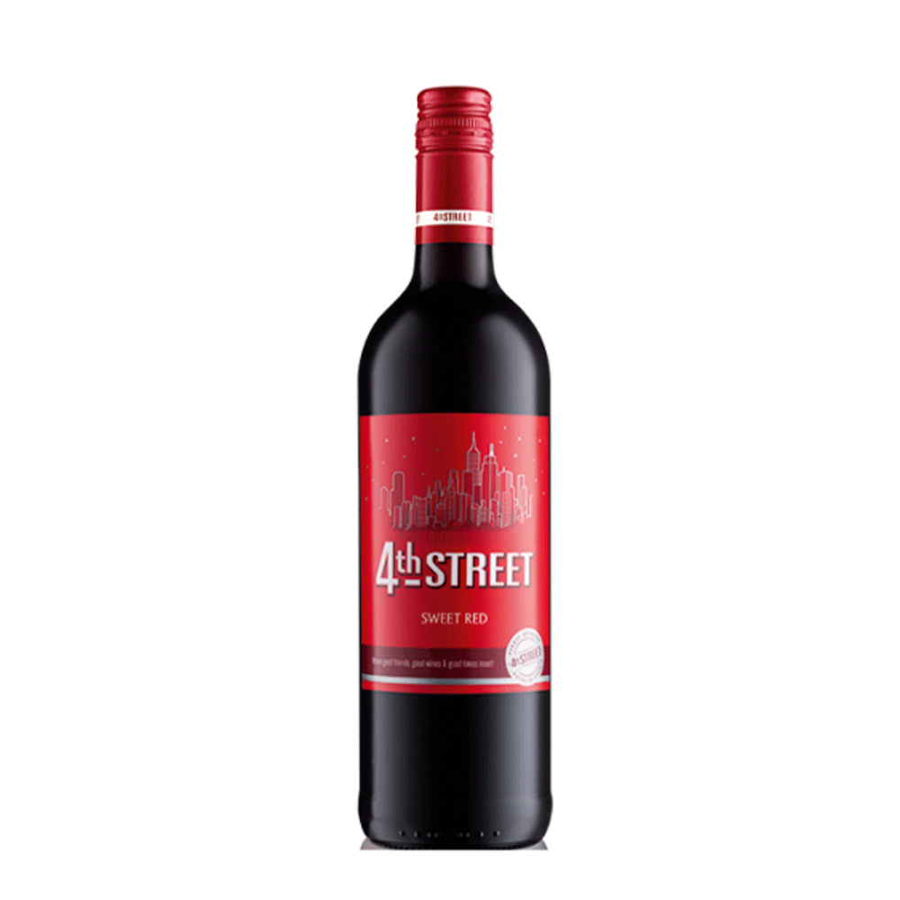 4th Street Sweet Red 1.5 Litre wine, featuring notes of ripe berries and a smooth, sweet finish