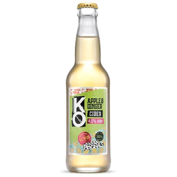 KO Apple & Ginger Cider 330ml – a unique blend of juicy apples and zesty ginger. Perfect for sipping on its own