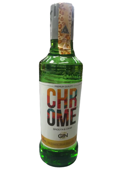 Chrome Gin 250ml, a smooth and versatile gin crafted with balanced botanicals and crisp juniper notes.