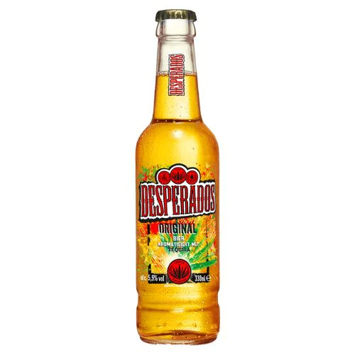 Desperado Original 330ml – a bold fusion of tequila flavors and crisp lager, with hints of citrus and herbs