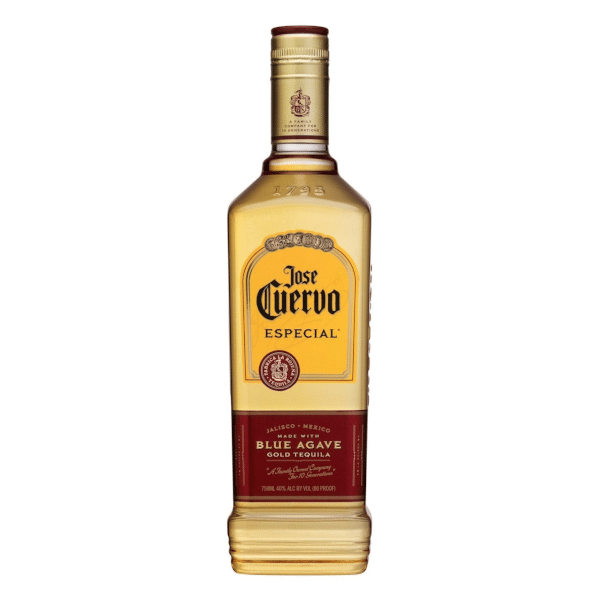 Jose Cuervo Gold is an iconic golden-hue appearing tequila. It is made from a blend of reposado along with other aged Cuervo tequilas