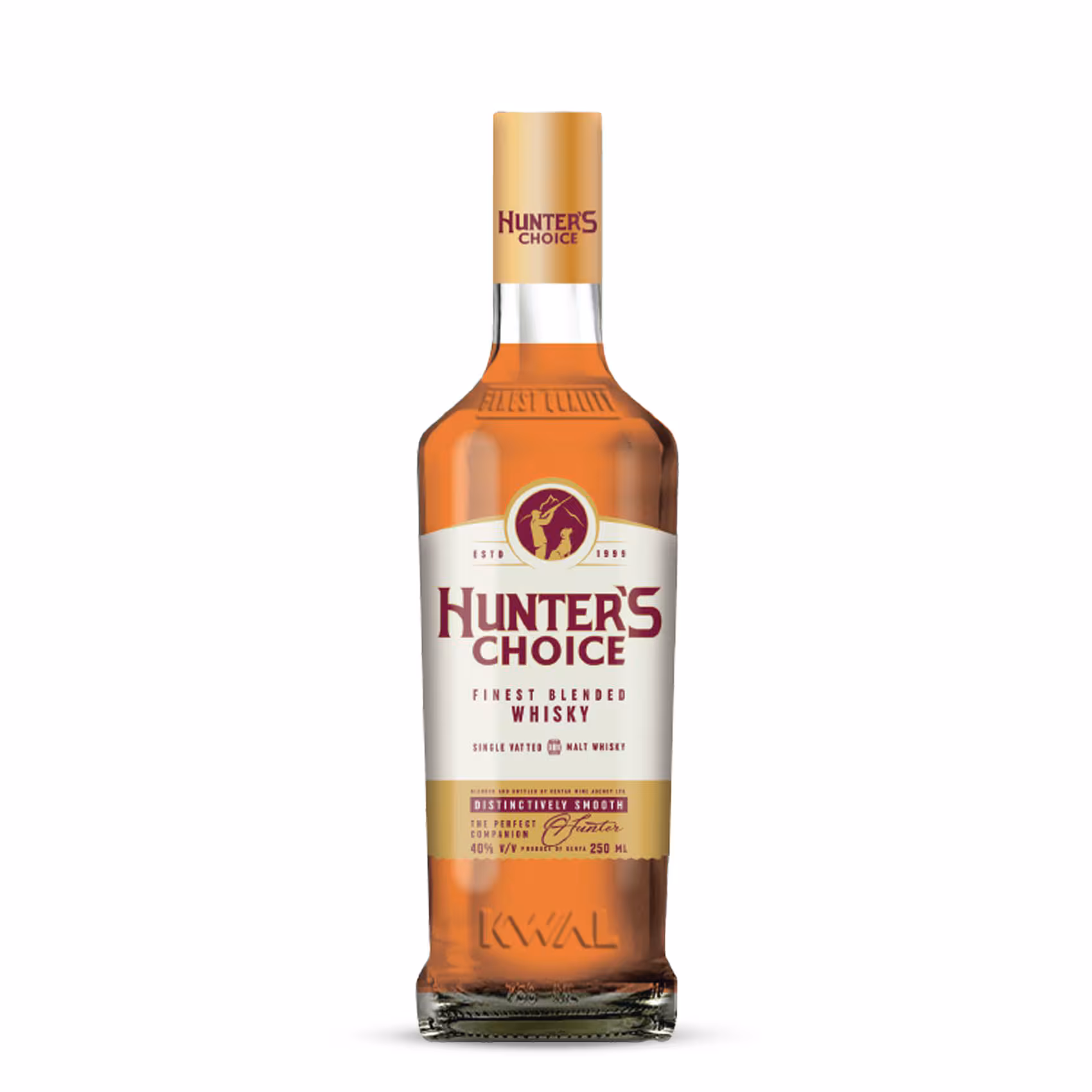 Hunter’s Choice 250ml, a premium blended spirit in a convenient size. Perfect for on-the-go moments, single servings, or casual enjoyment."